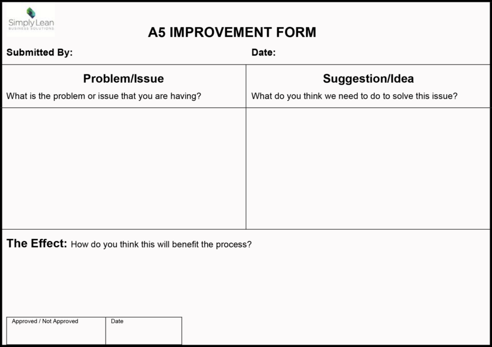 A5 Improvement Form