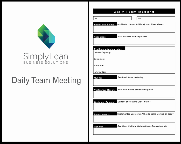 Daily Team Meeting Book